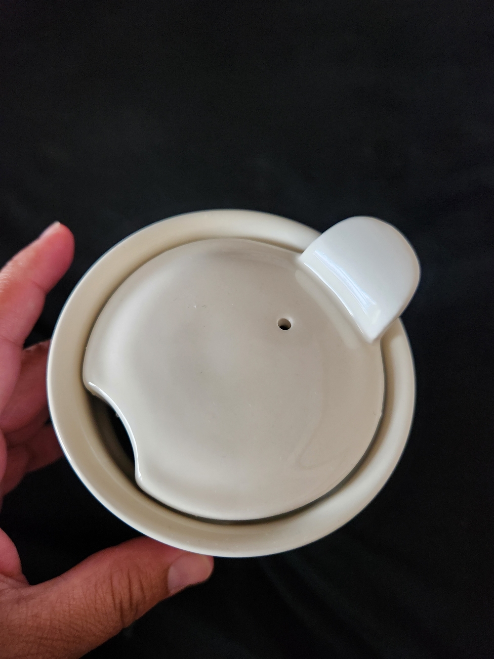 Rae Dunn White Ceramic Travel Mug with 'AWAY' Lettering - Picture 7 of 7